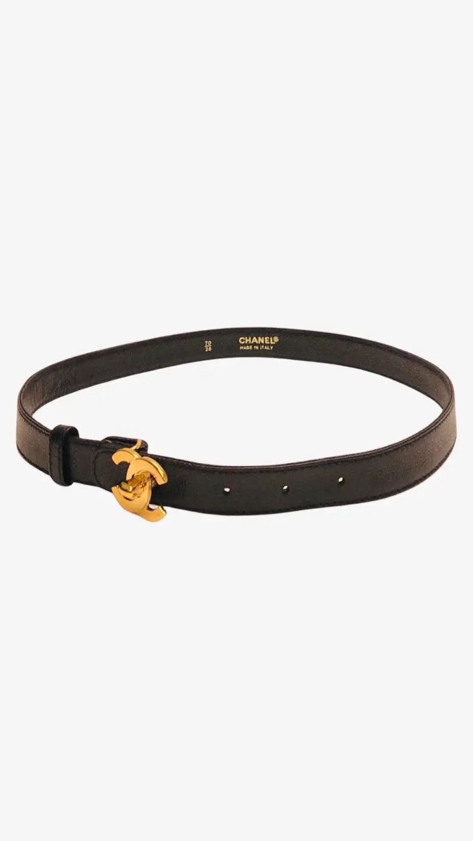Chanel Interlocking Cc Logo Buckle Leather Belt Bag