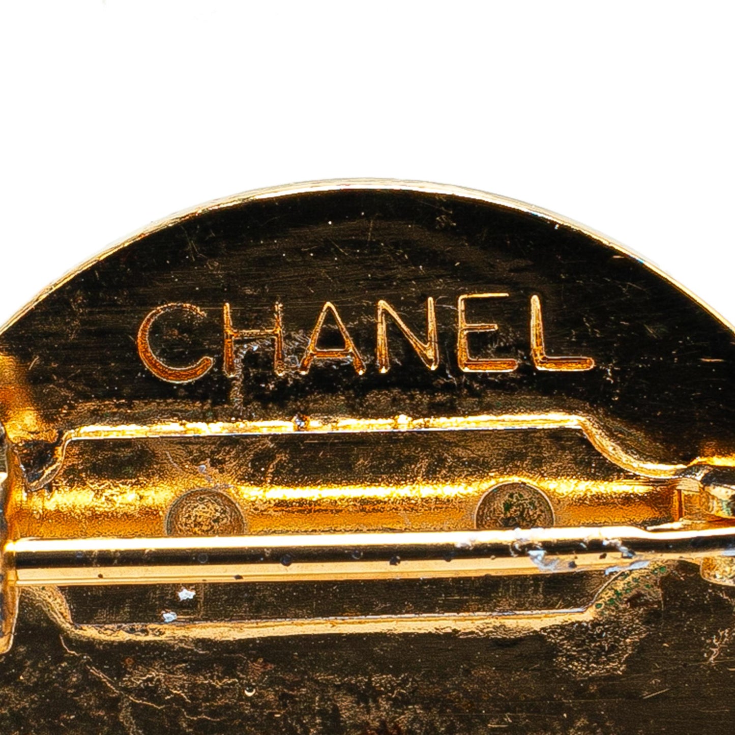 Chanel Plated CC Quilted Flap Brooch Gold Shoulder Bag Brooch 1