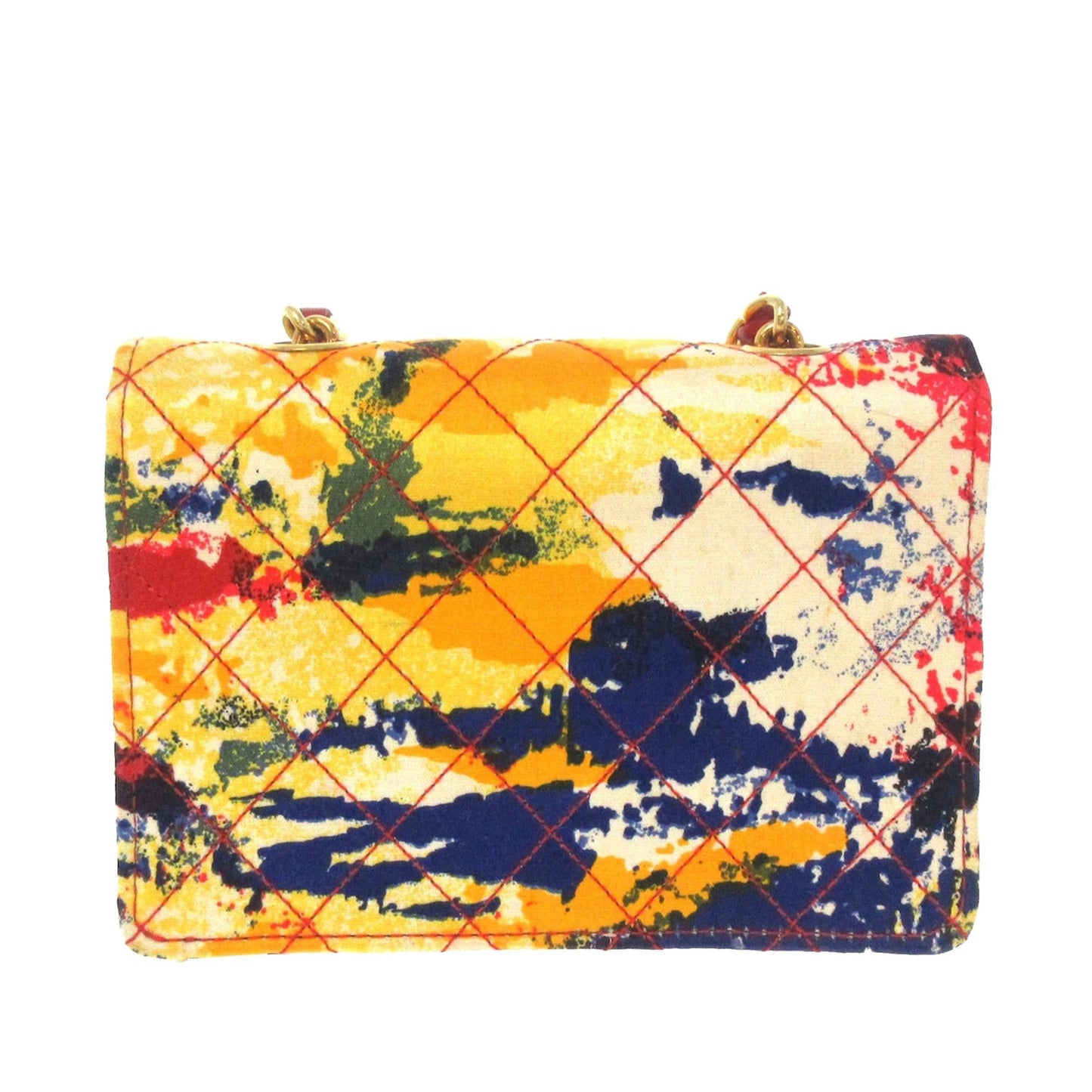 Chanel Graffiti Watercolor Matelasse Satin SHG Crossbody Bag