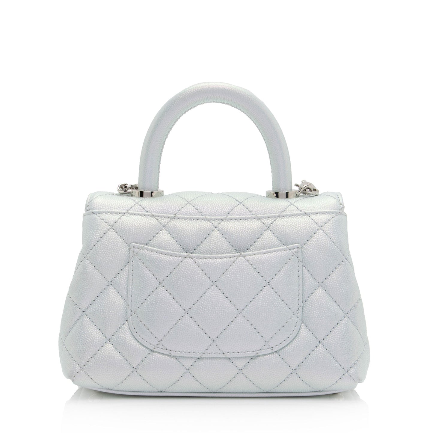 Chanel Iridescent Caviar Coco Top Handle Extra Leather Shoulder Bag