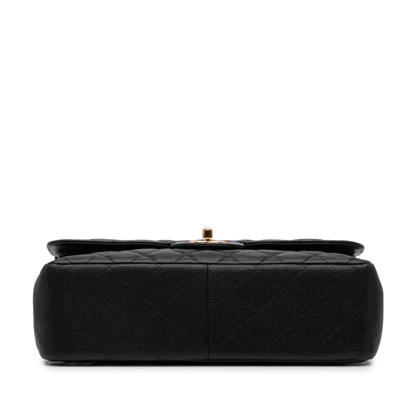 Chanel Jumbo Classic Caviar Double Flap Handbag Flap 4