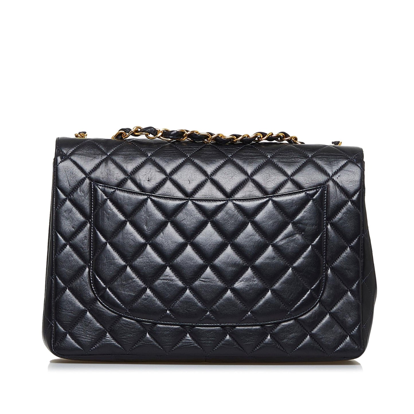 Chanel Jumbo Classic Lambskin Maxi Single Flap Handbag Shg P1Ej2I