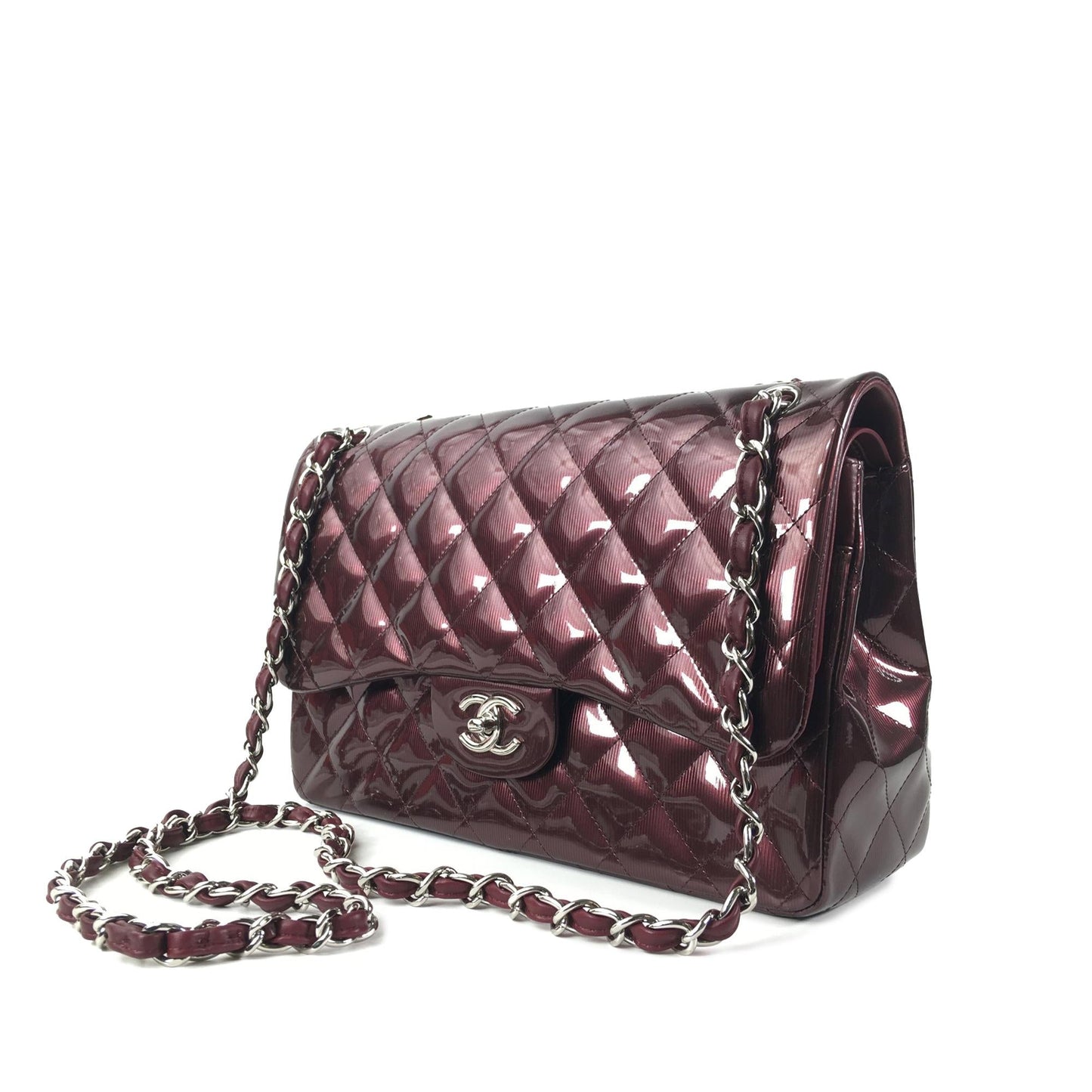 Chanel Jumbo Classic Patent Double Flap SHG-l8CmEd Handbag