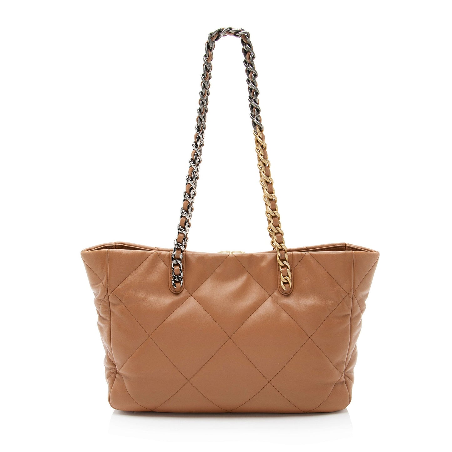 Chanel Lambskin 19 East West Shopping Tote Bag