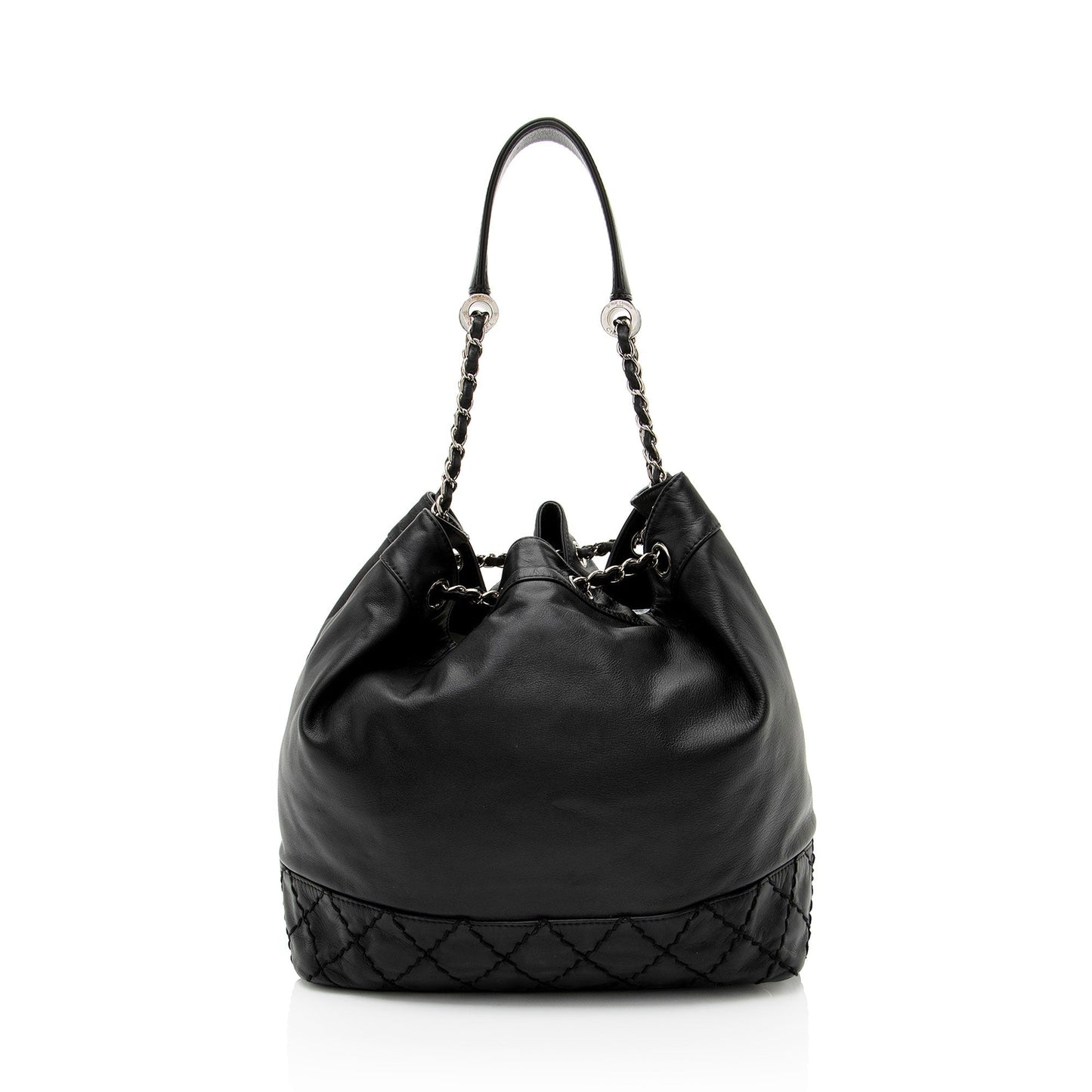 Chanel Lambskin CC Drawstring Bucket Jewelry Bucket Bag