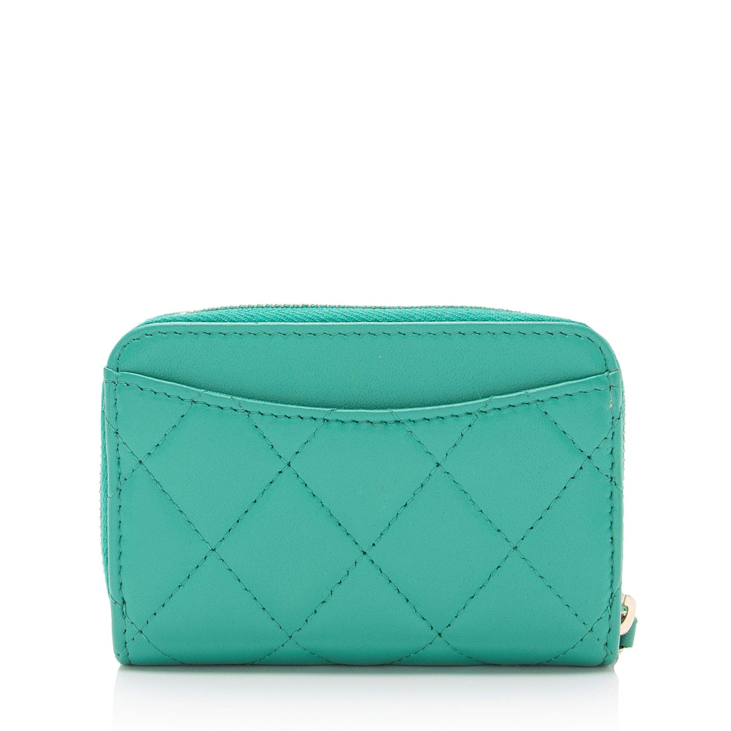 Chanel Lambskin CC Zip Around Card SHF-kPLZP1 Wallet Case