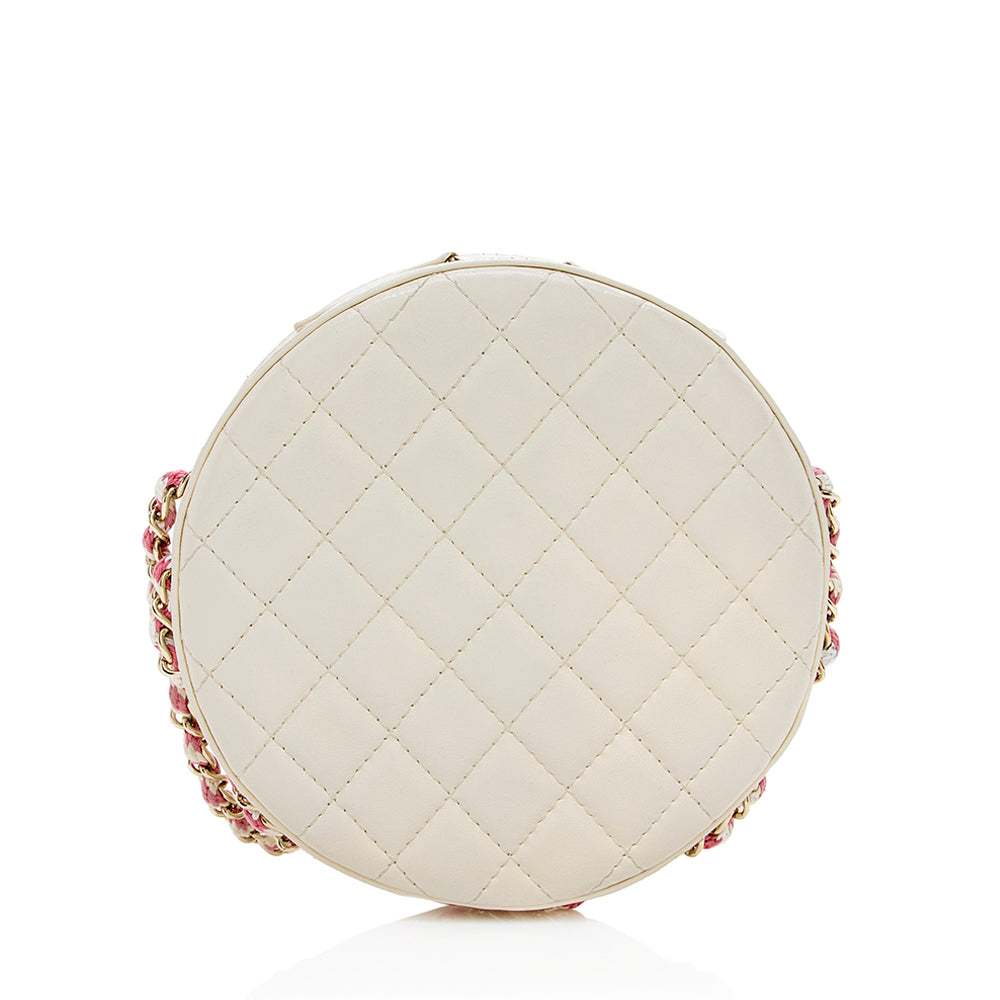 Chanel Lambskin Coco Lifesaver Round SHF Crossbody Bag