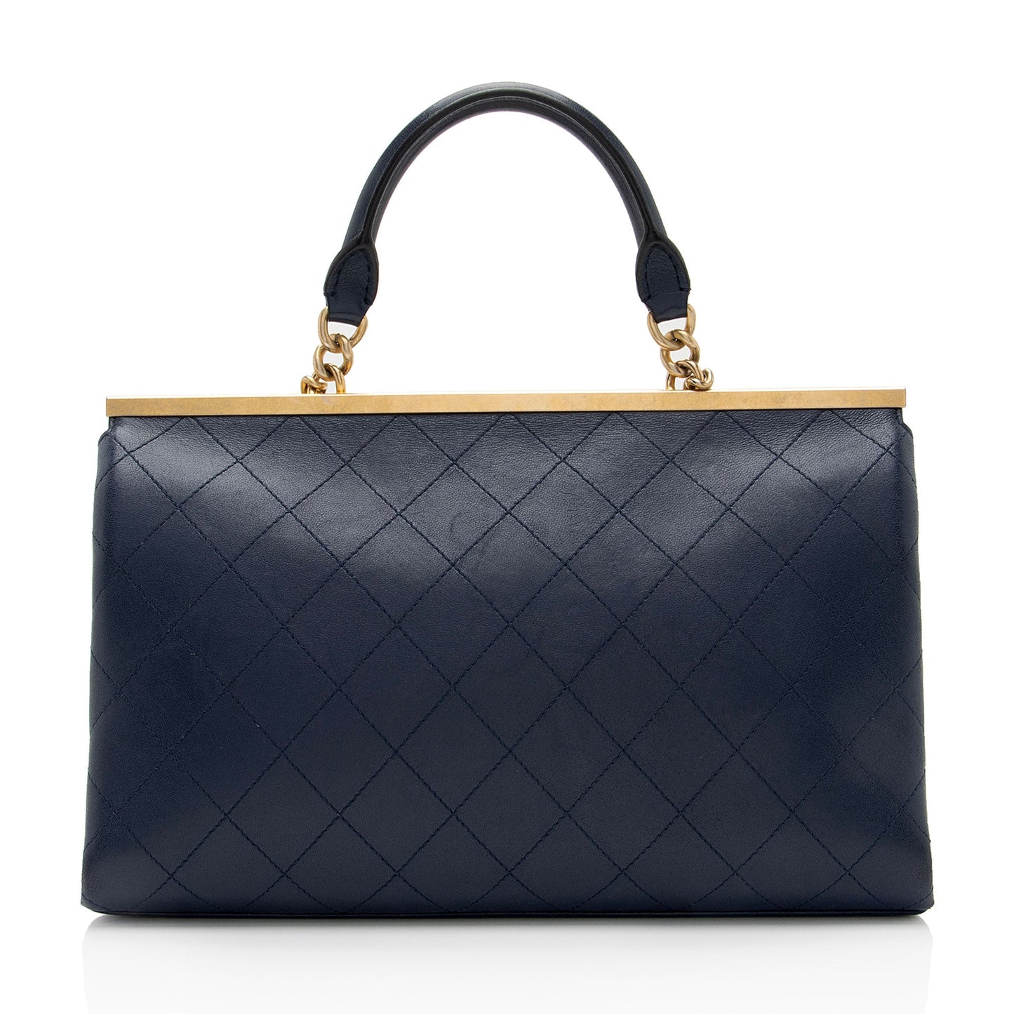 Chanel Lambskin Coco Lux Top Handle Flap Shoulder Bag