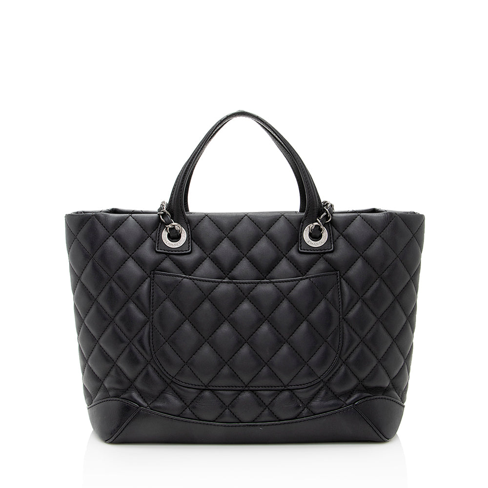 Chanel Lambskin Easy Shopping SHF Small Tote Bag