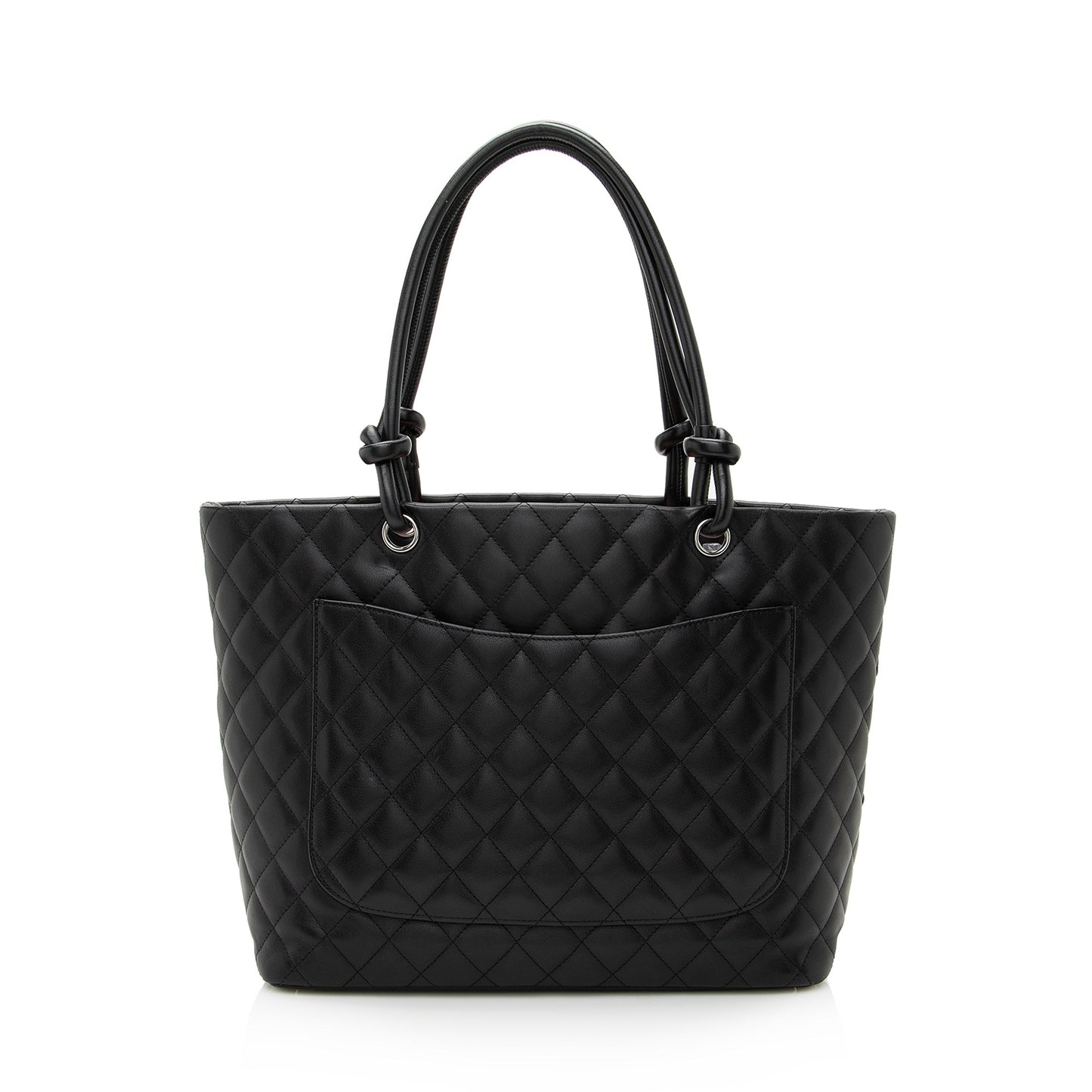 Chanel Lambskin Ligne Cambon Shopping SHF Tote Bag Tote Shf