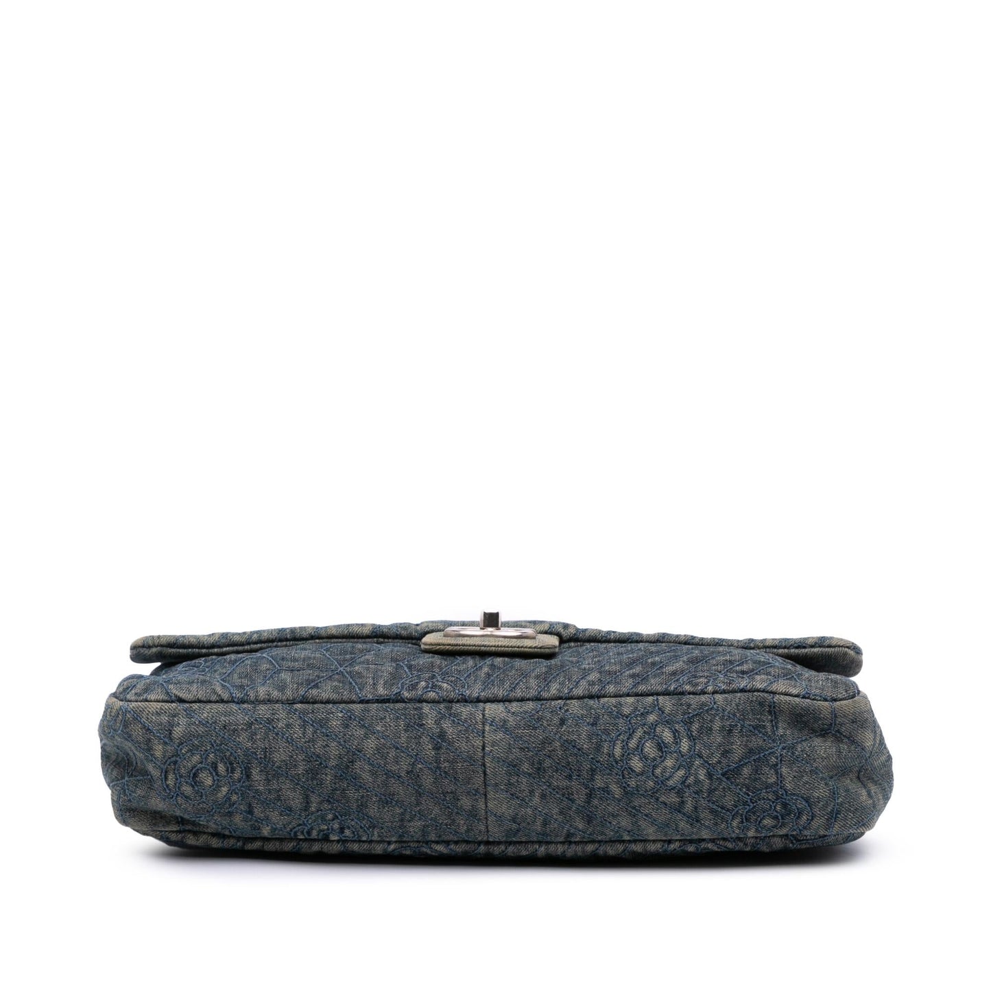 Chanel Embroidered Denim Camellia Flap Handbag Flap 1