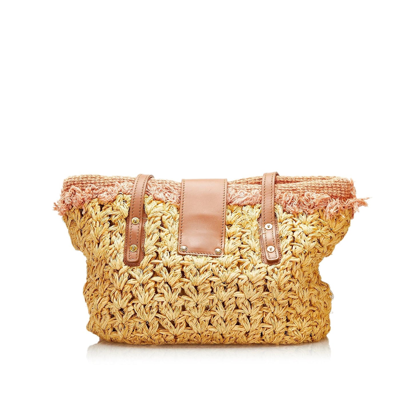 Chanel Mademoiselle Straw SHG Lock Tote Bag