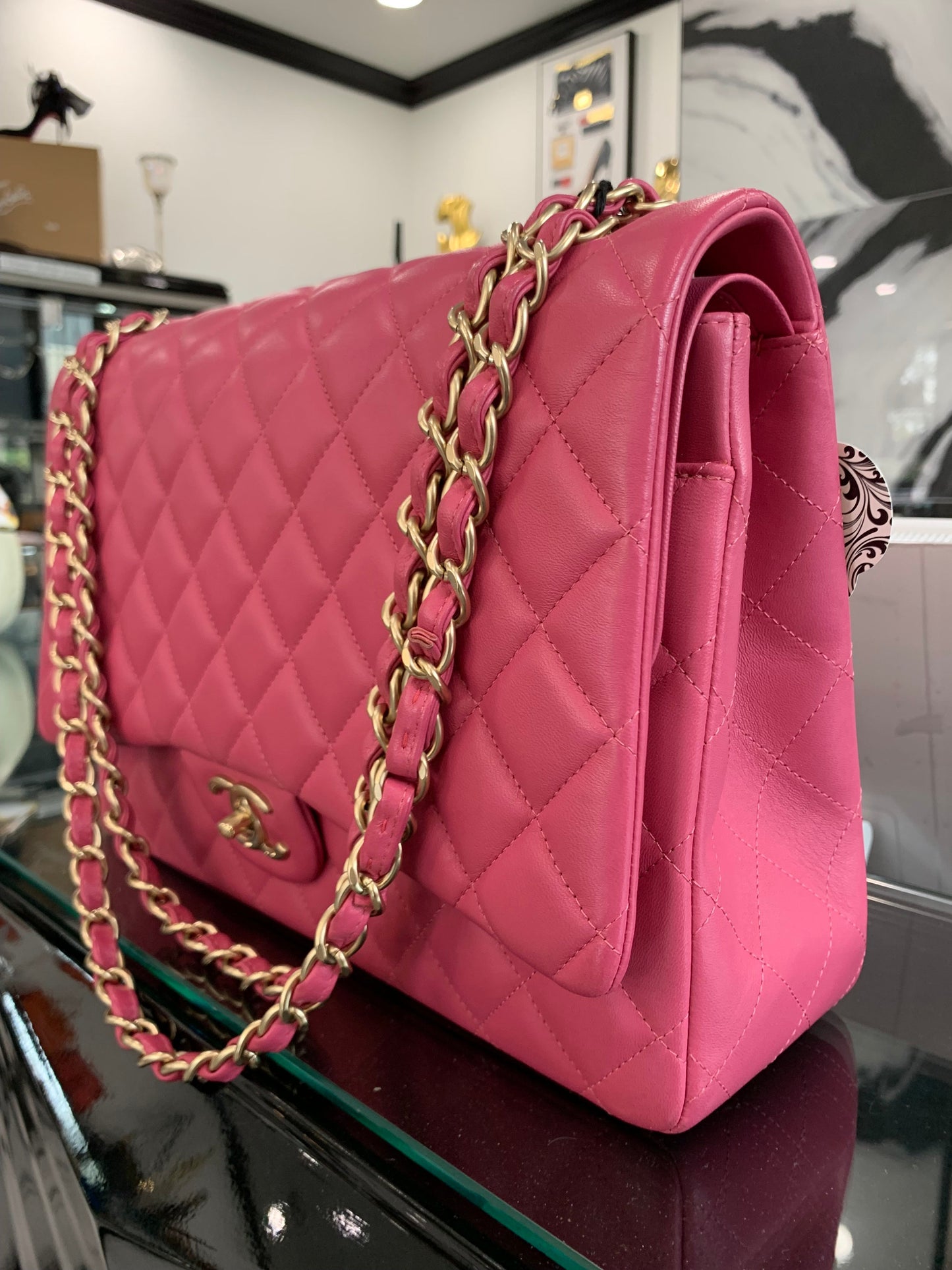 Chanel Maxi Quilted Double Flap Shoulder Bag