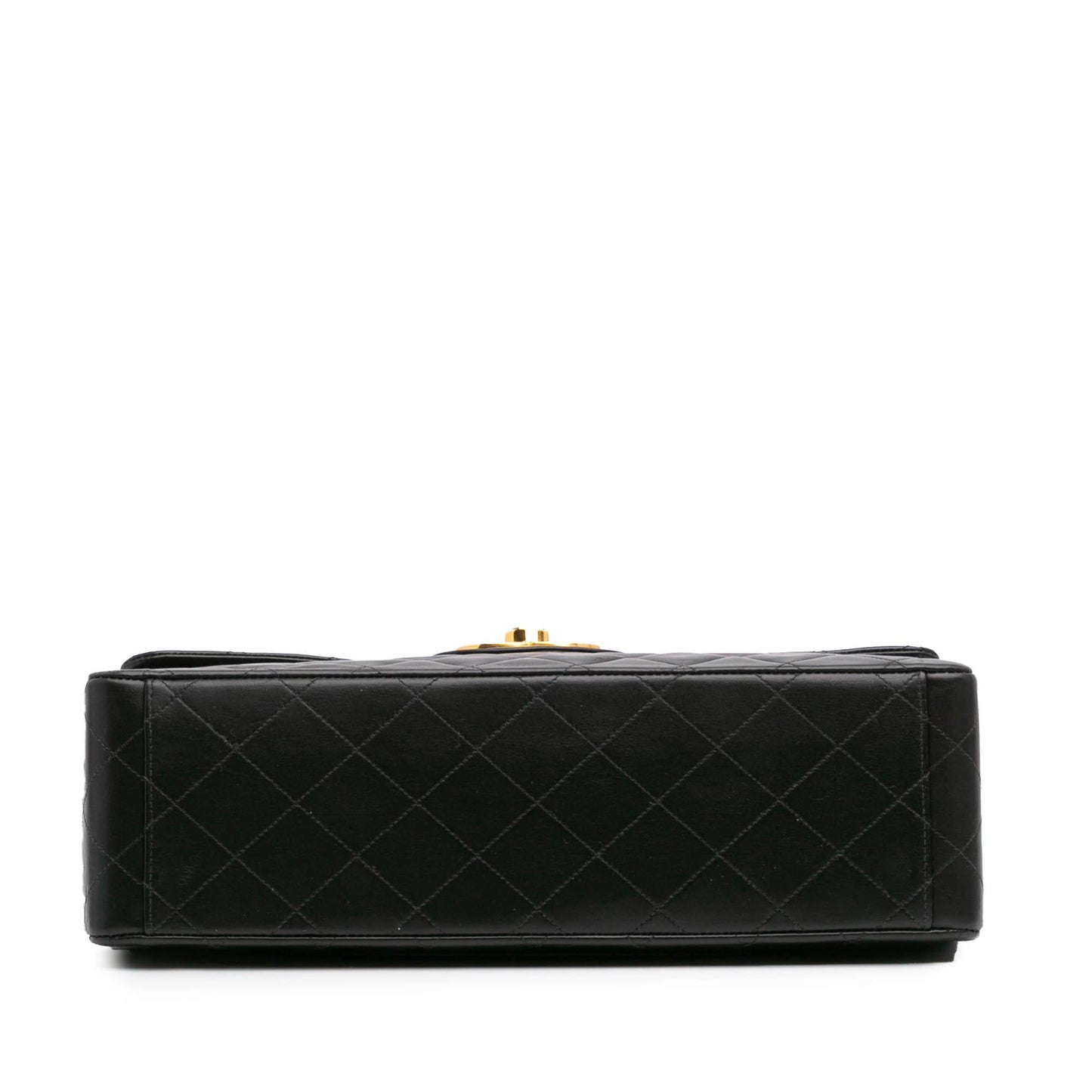 Chanel Maxi XL Classic Lambskin Single Flap Handbag Flap 2