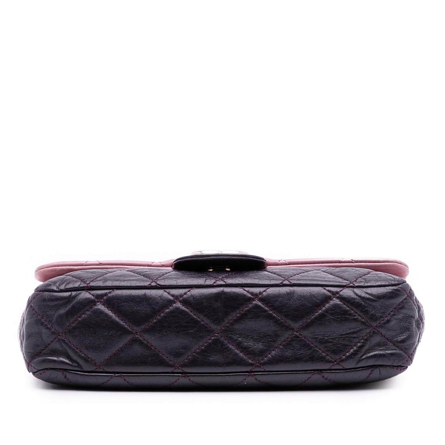 Chanel Bicolor Lambskin Calfskin CC Flap Handbag