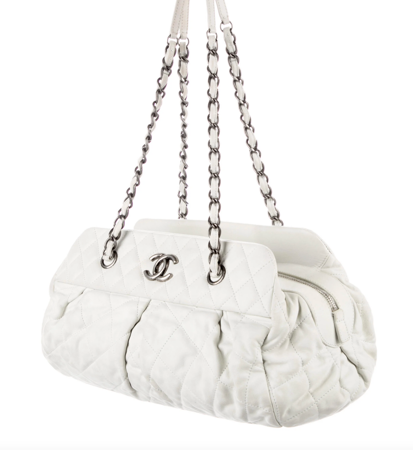 Chanel Iridescent Quilted Calfskin Bowler Handbag