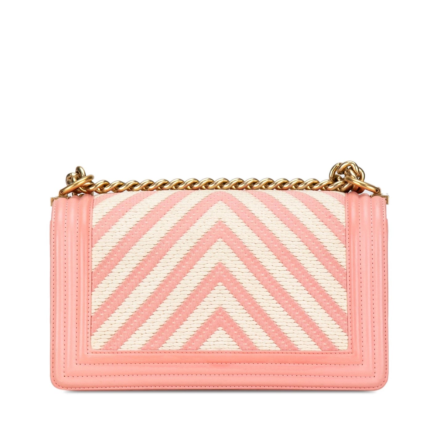 Chanel Medium Braided Chevron Boy Flap (Shg-9Hhrjc) Bag