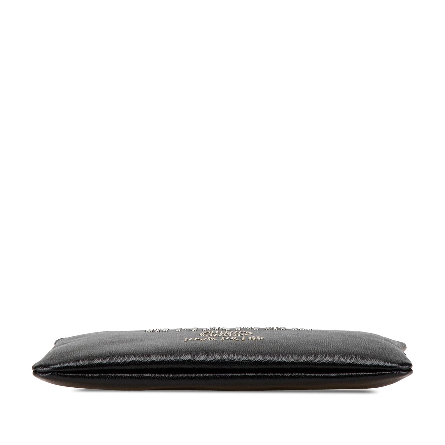 Chanel Caviar Deauville Studded O Clutch Bag