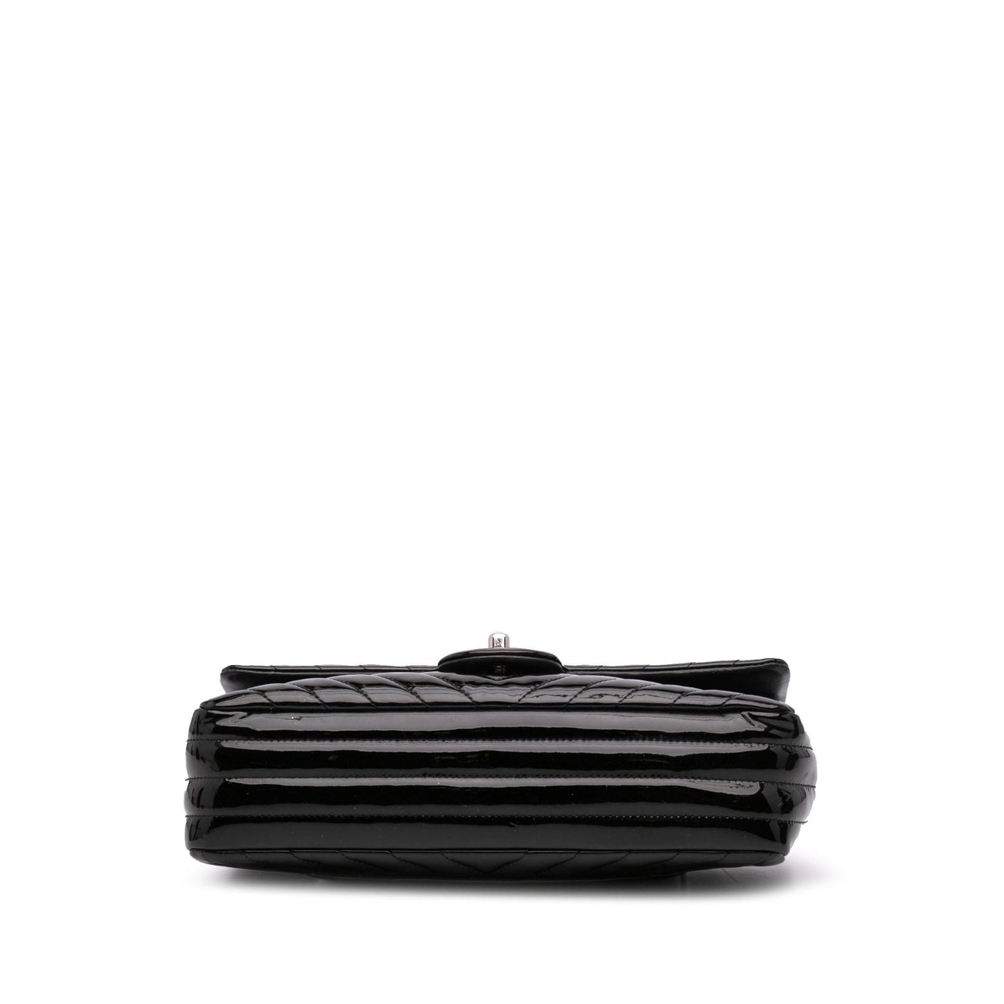Chanel Classic Chevron Patent Double Flap Handbag Flap 2