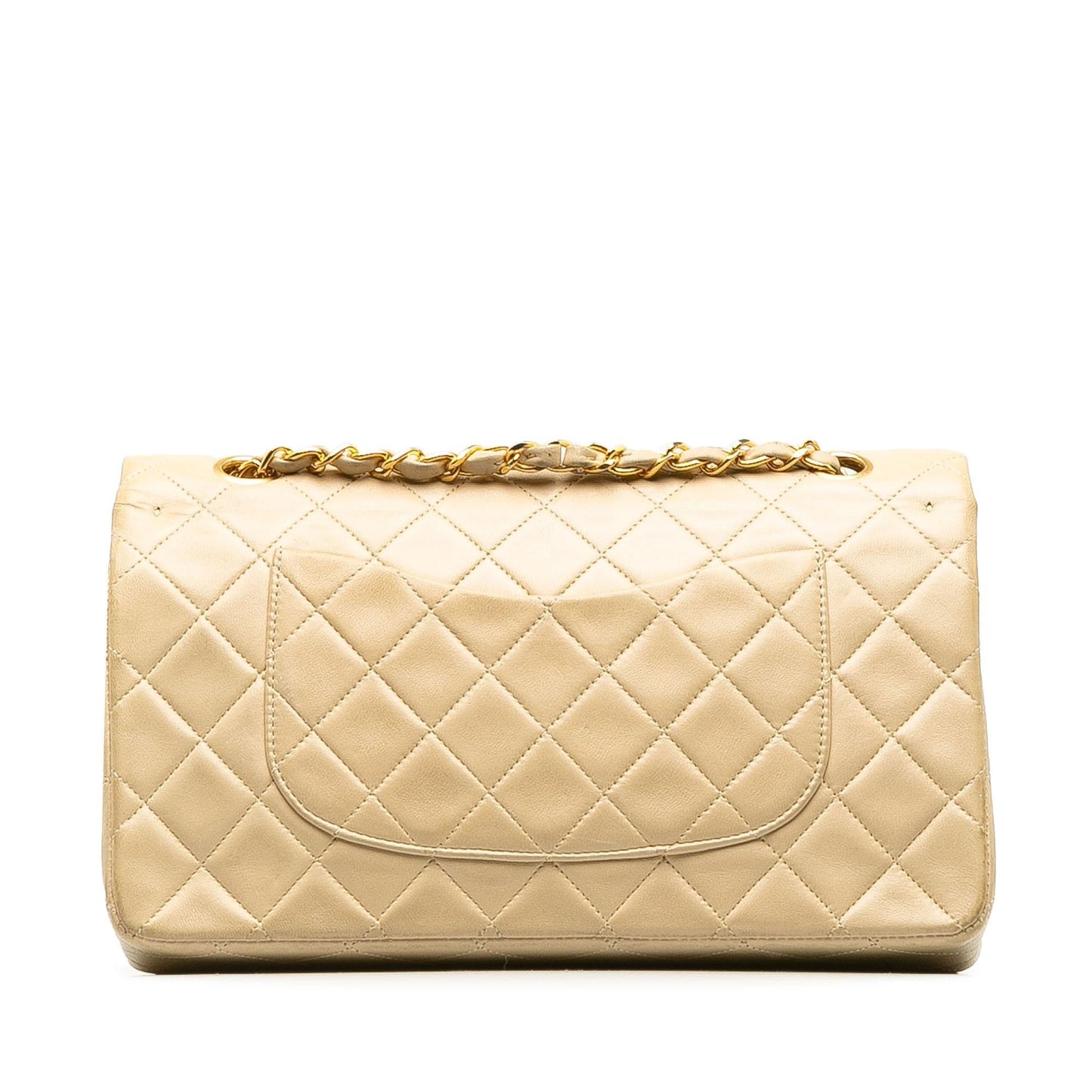 Chanel Classic Lambskin Double Flap Handbag Shg Fjm1Y8