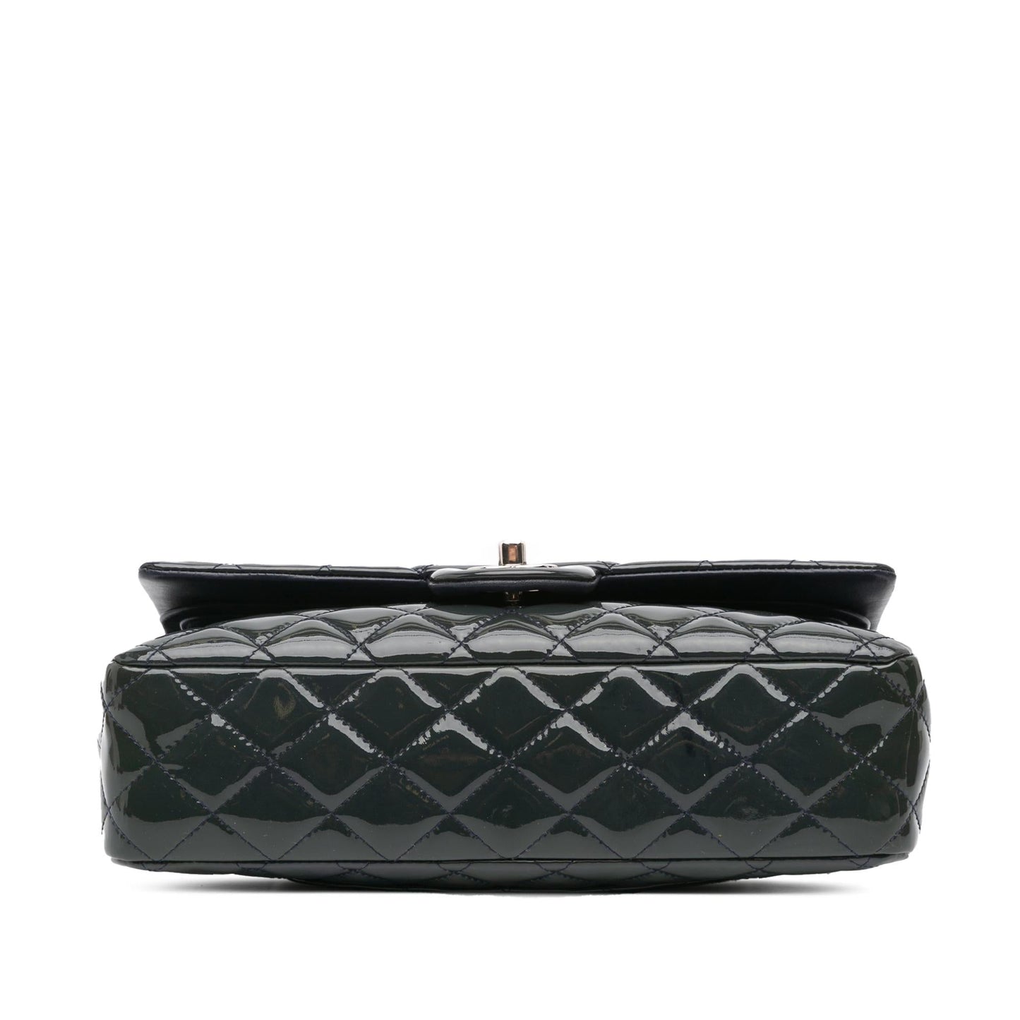 Chanel Classic Patent Double Flap Handbag Flap 2