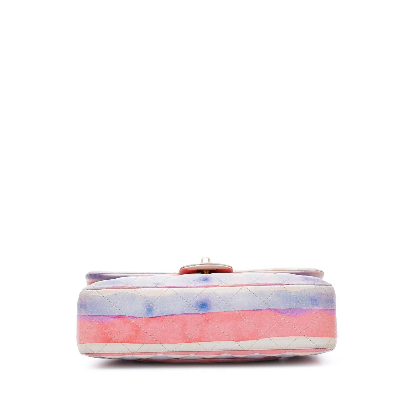 Chanel Classic Printed Lambskin Watercolor Double Flap Handbag