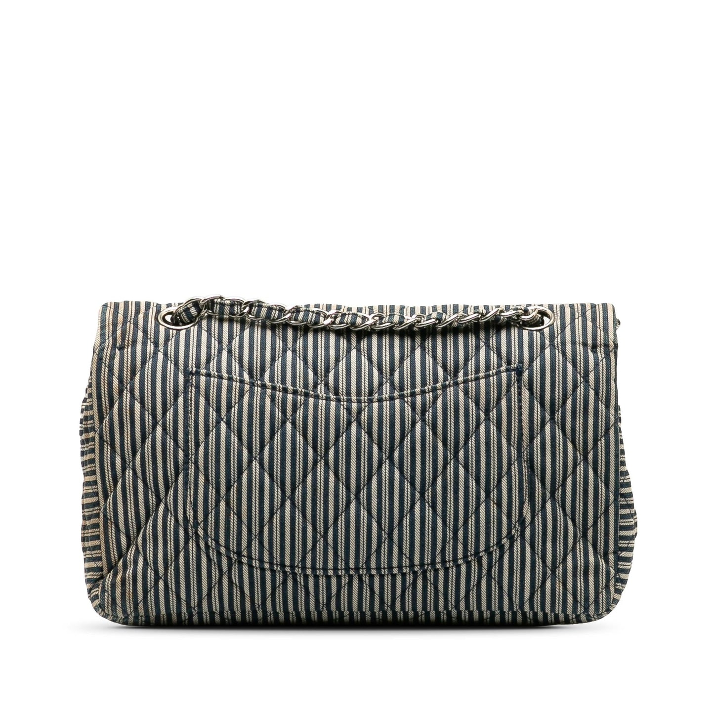 Chanel Cotton Striped Double Flap SHG-TDyWsX Handbag