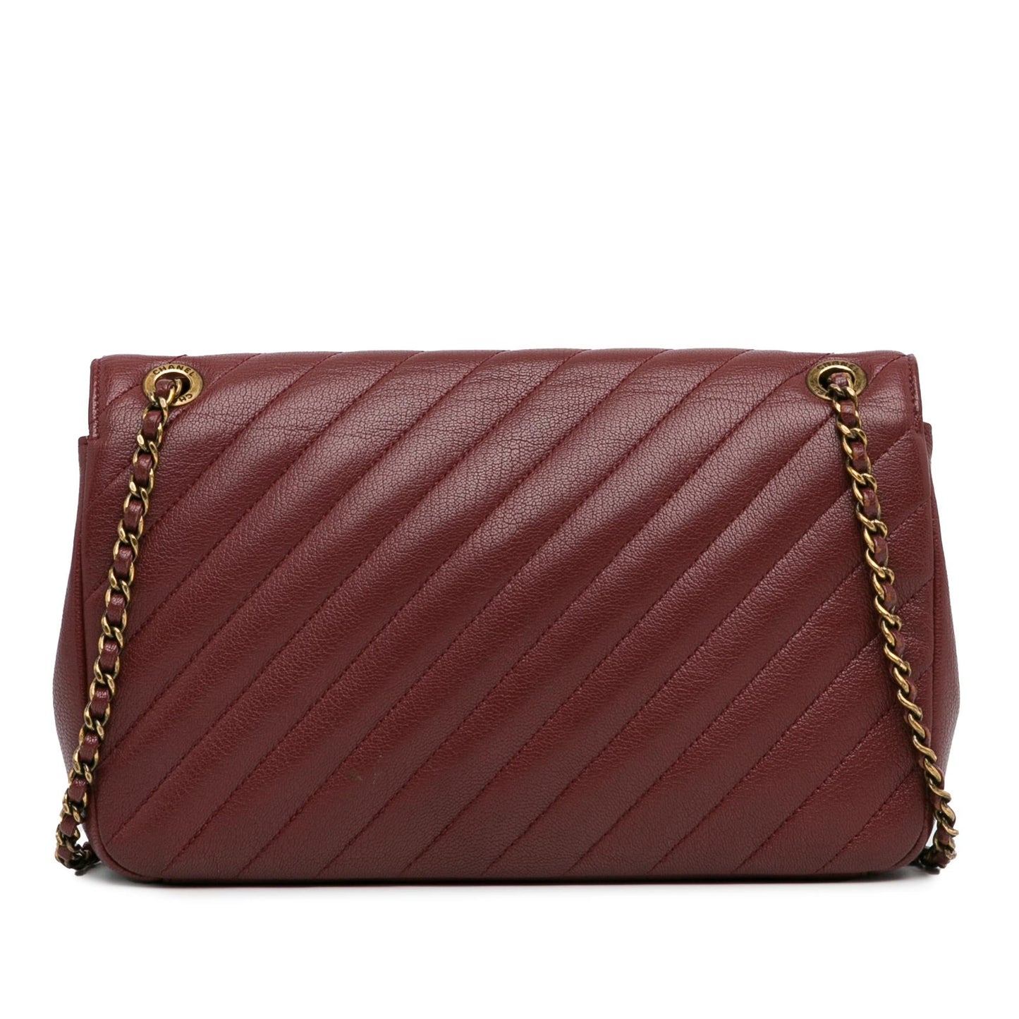 Chanel Diagonal Quilted Goatskin Flap SHG-HH5O86 Handbag