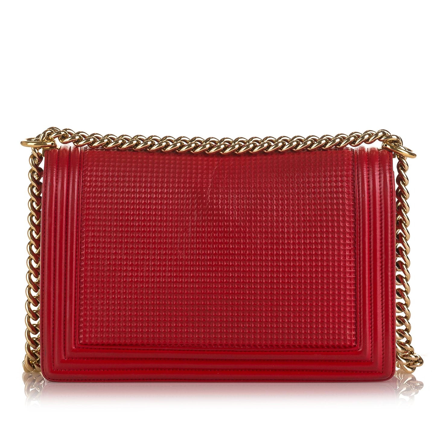 Chanel Embossed Cube Boy Flap SHG-FAdspW Handbag