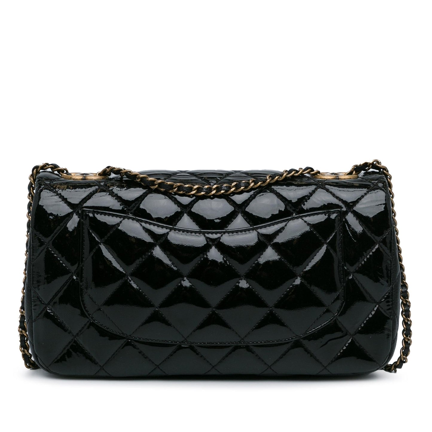 Chanel Patent Goatskin CC Eyelet Flap SHG-7lc5oU Handbag