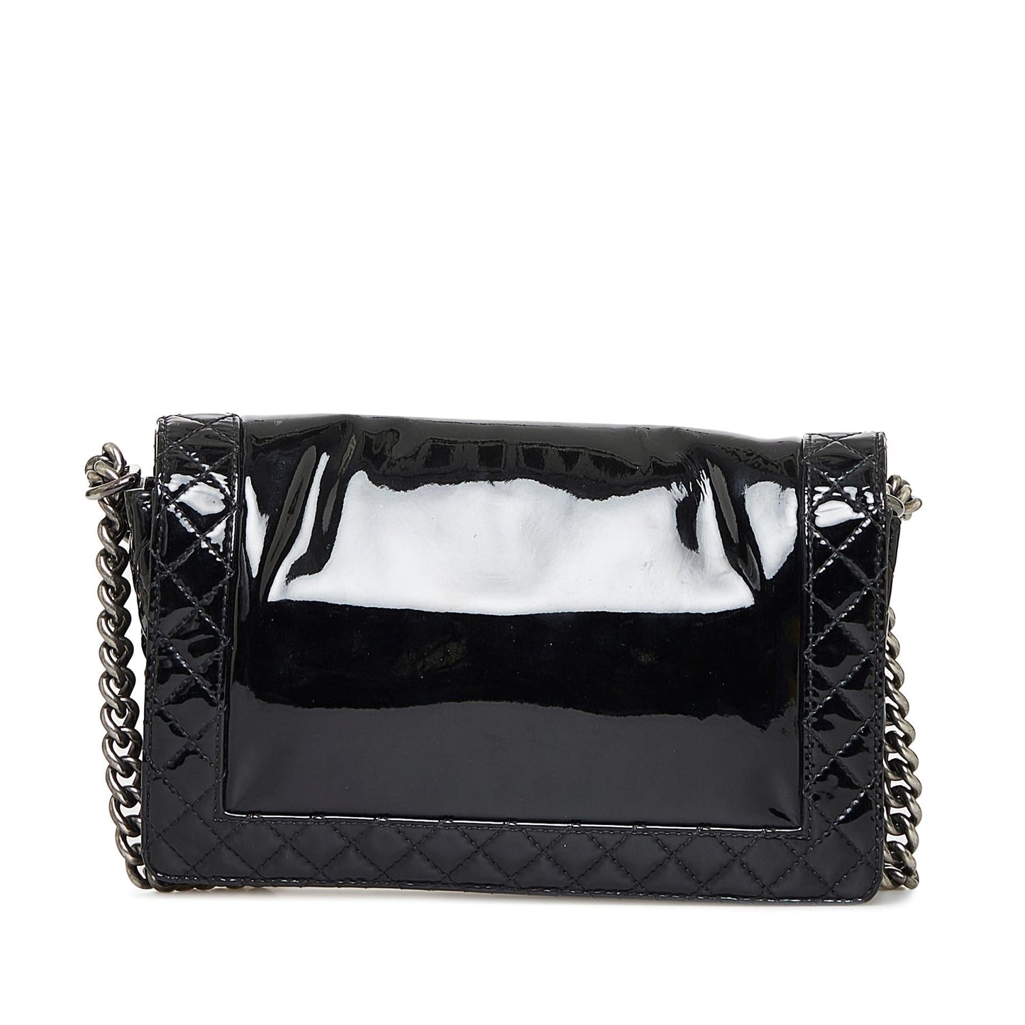 Chanel Patent Reverso Boy Flap Handbag
