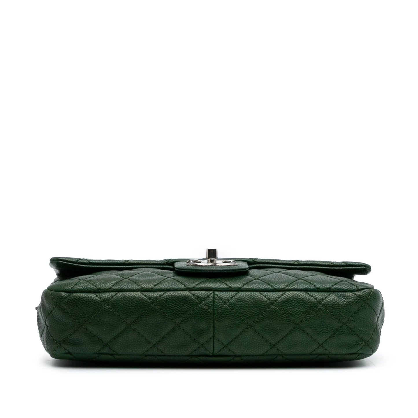 Chanel Quilted Iridescent Caviar Easy Flap Handbag Flap 2