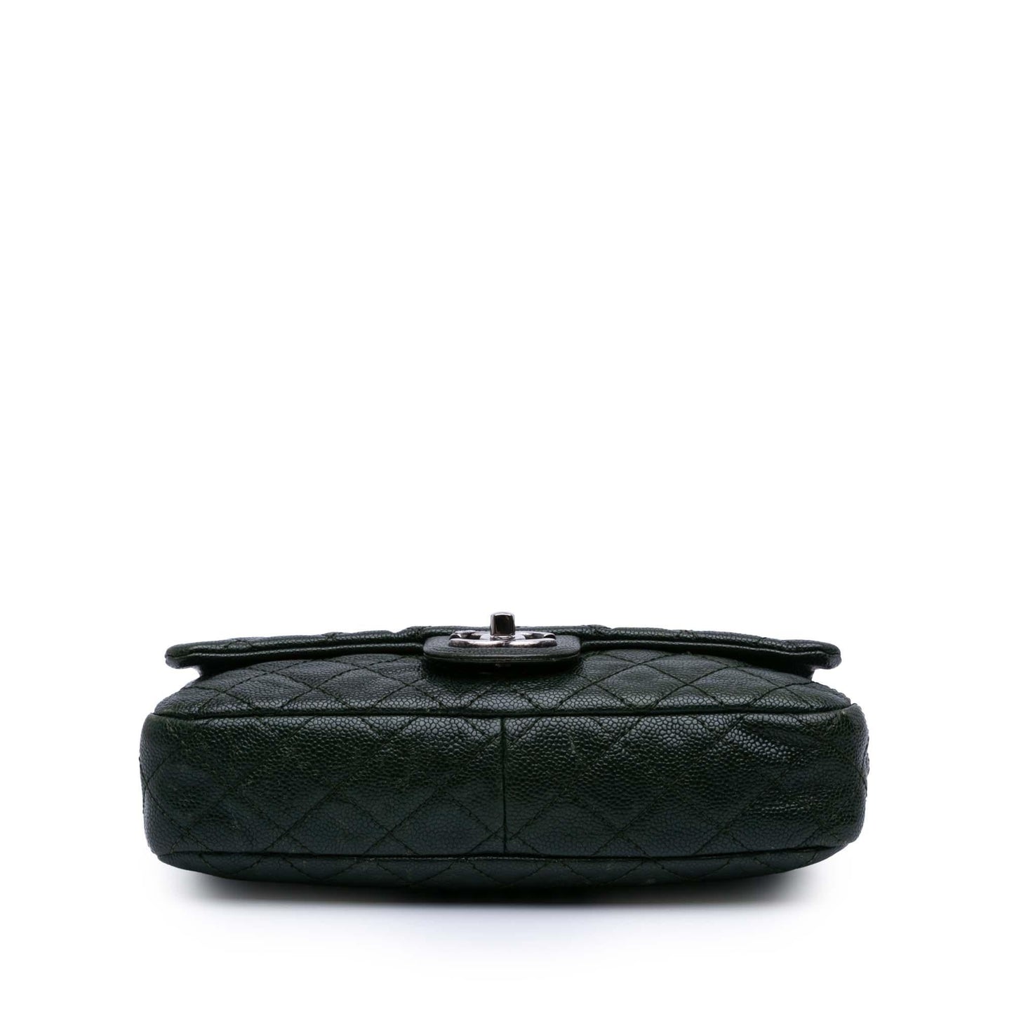 Chanel Quilted Iridescent Caviar Easy Flap Handbag Flap 4