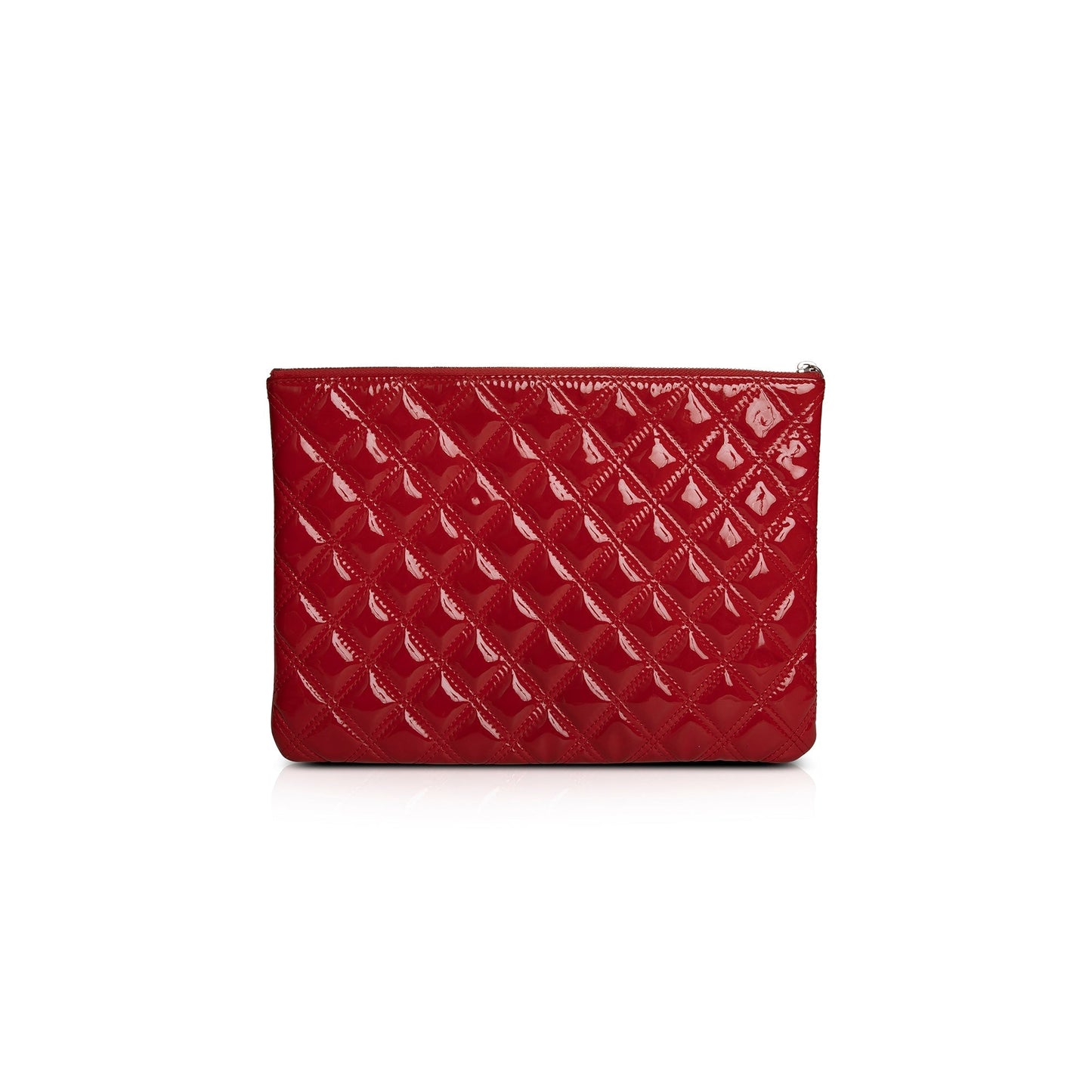 Chanel Quilted Patent O Leather Travel Bag