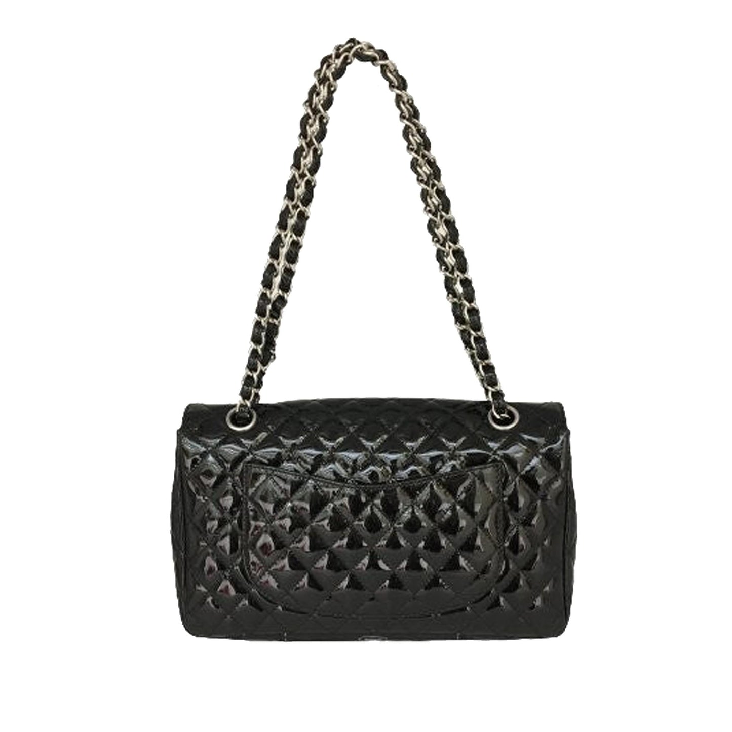 Chanel Secret Label Patent Flap SHG Leather Shoulder Bag