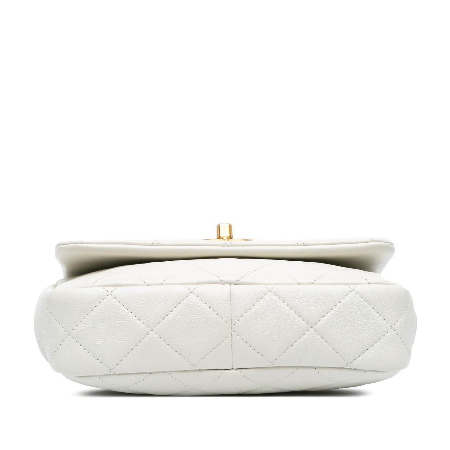 Chanel Glazed Calfskin Pearl Side Flap Mini Bag