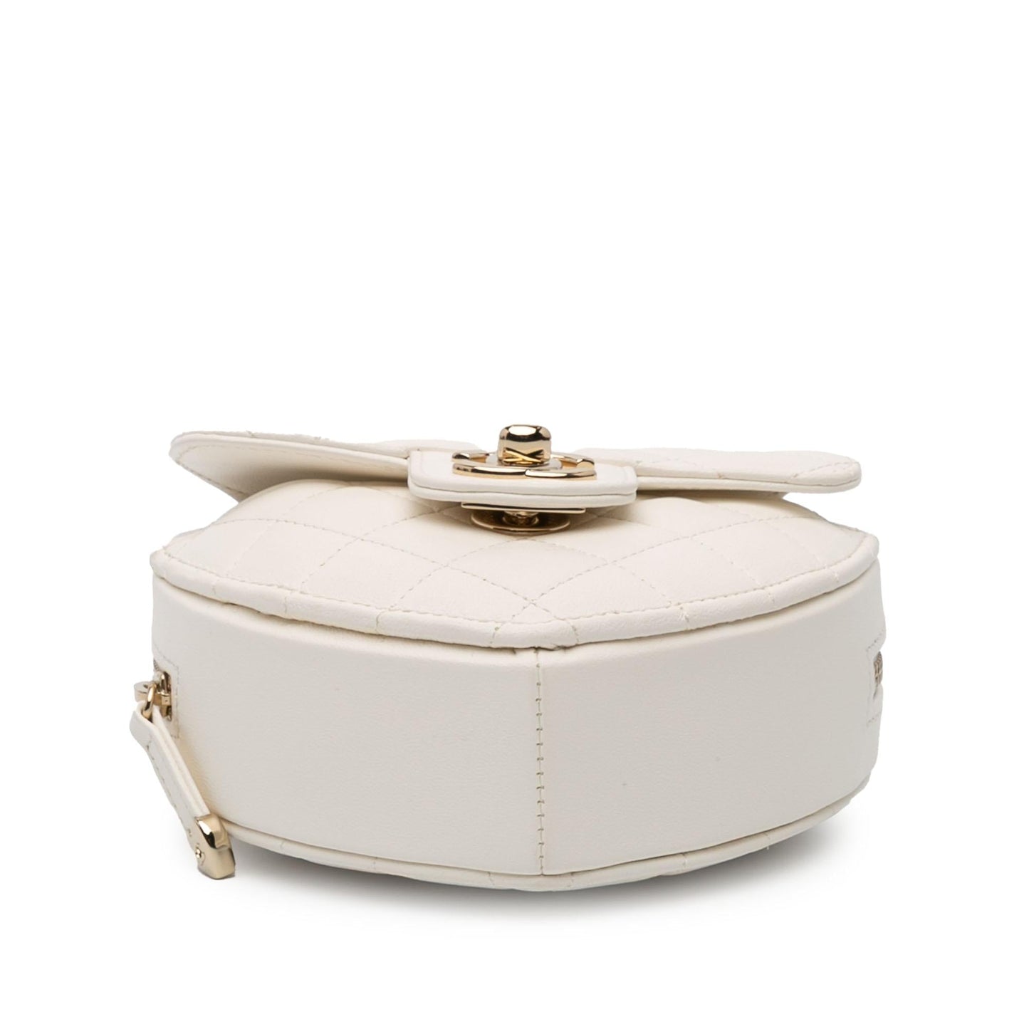 Chanel Lambskin CC Love Heart Crossbody Bag Heart Crossbody