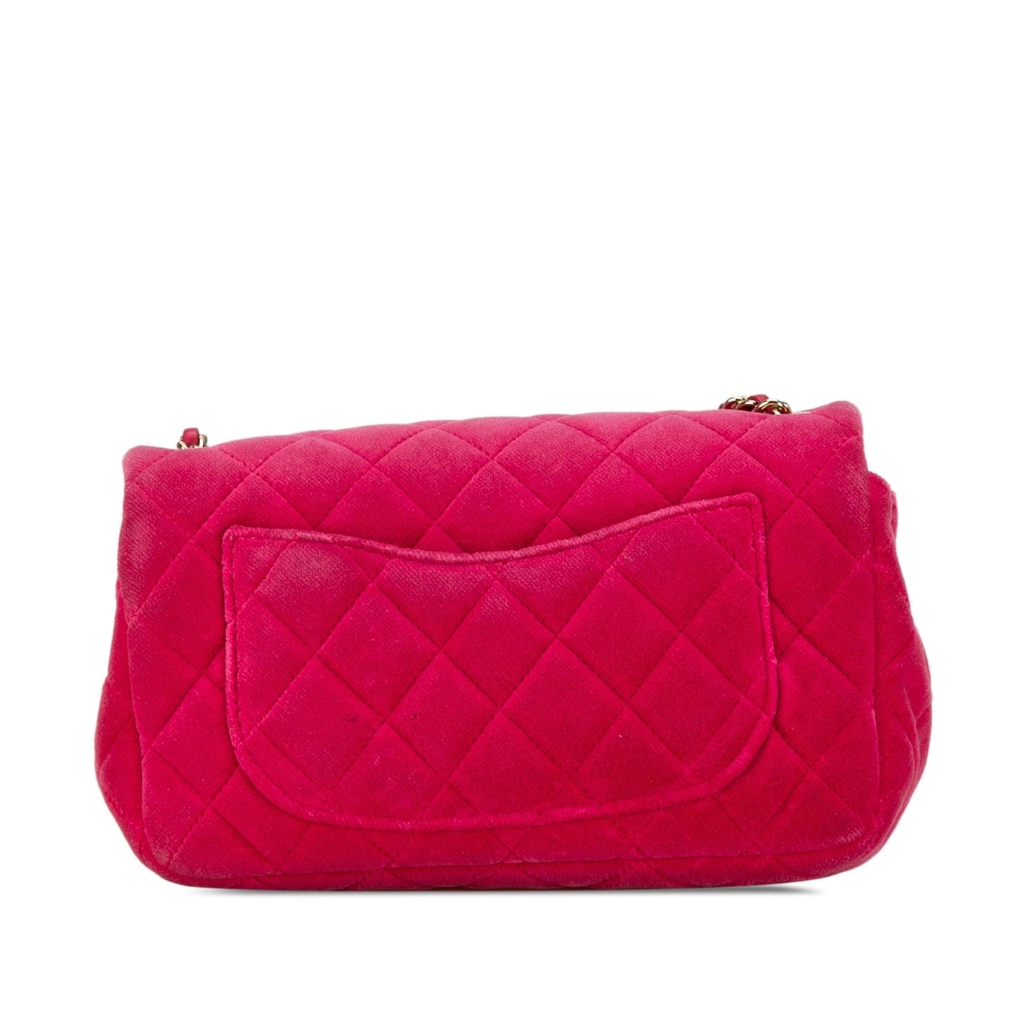 Chanel Quilted Velvet Pearl Crush Single Flap Mini Bag