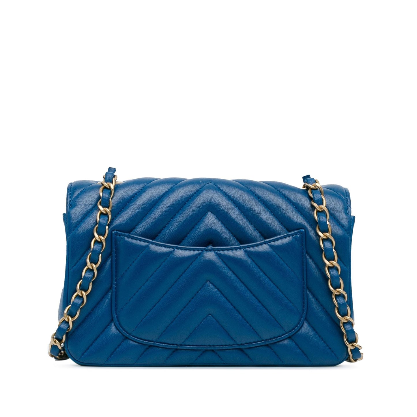 Chanel Rectangular Classic Chevron Lambskin Single Flap Mini Bag