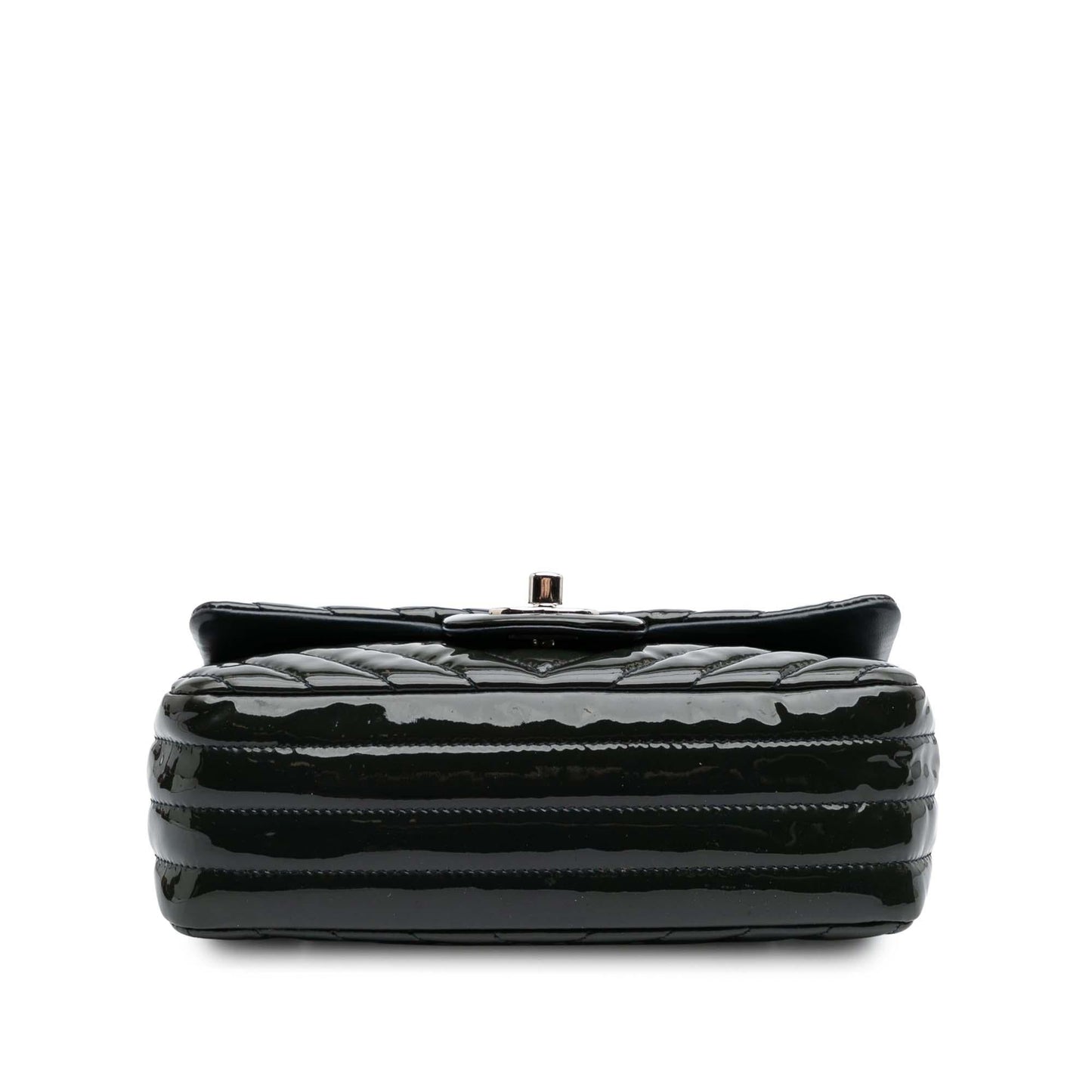 Chanel Rectangular Classic Chevron Patent Single Flap Mini Bag Flap 1