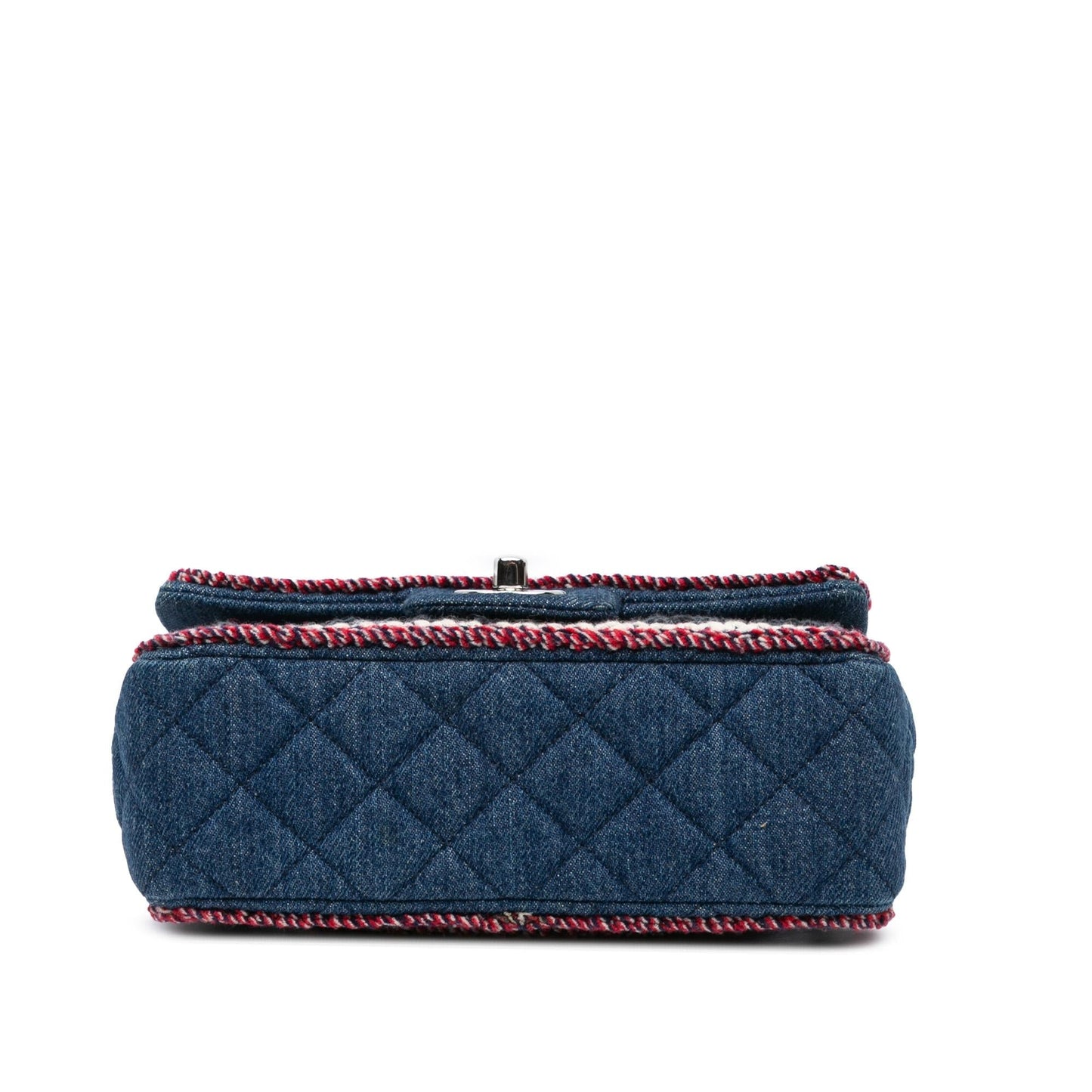 Chanel Rectangular Classic Denim Tweed Framed Single Mini Bag Single Flap