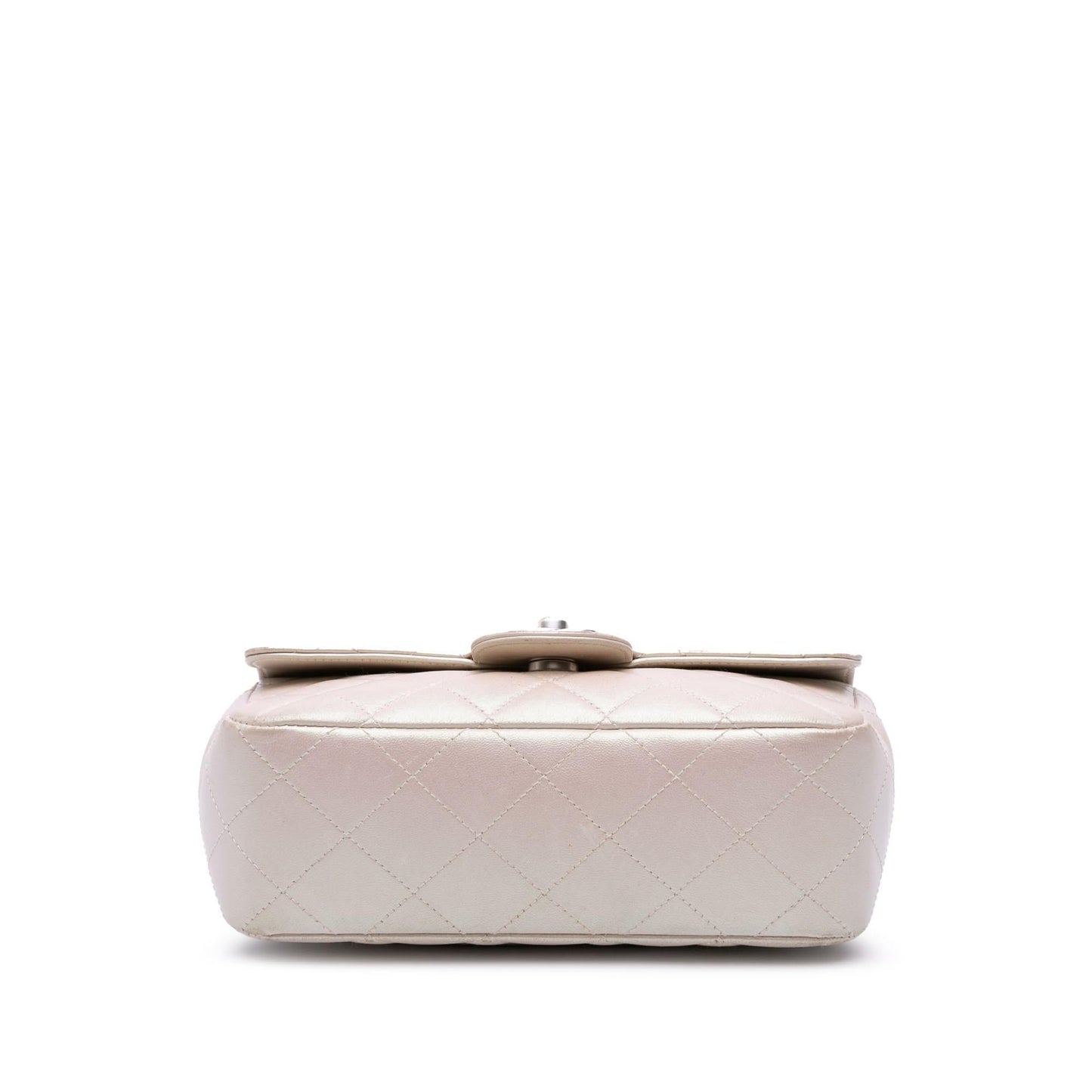 Chanel Rectangular Classic Iridescent Lambskin Single Flap Mini Bag Flap 1