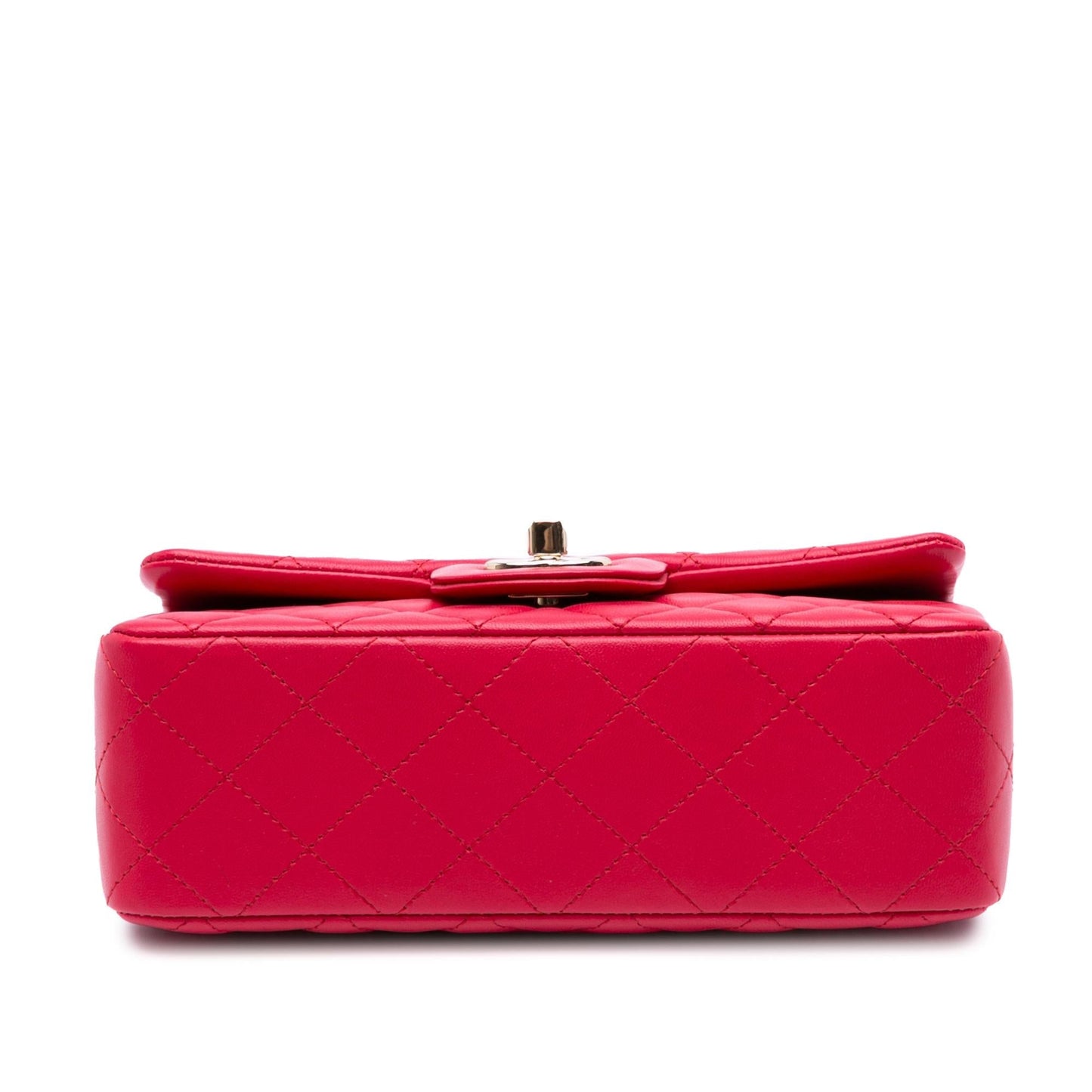 Chanel Rectangular Classic Lambskin Single Flap Mini Bag Flap 8