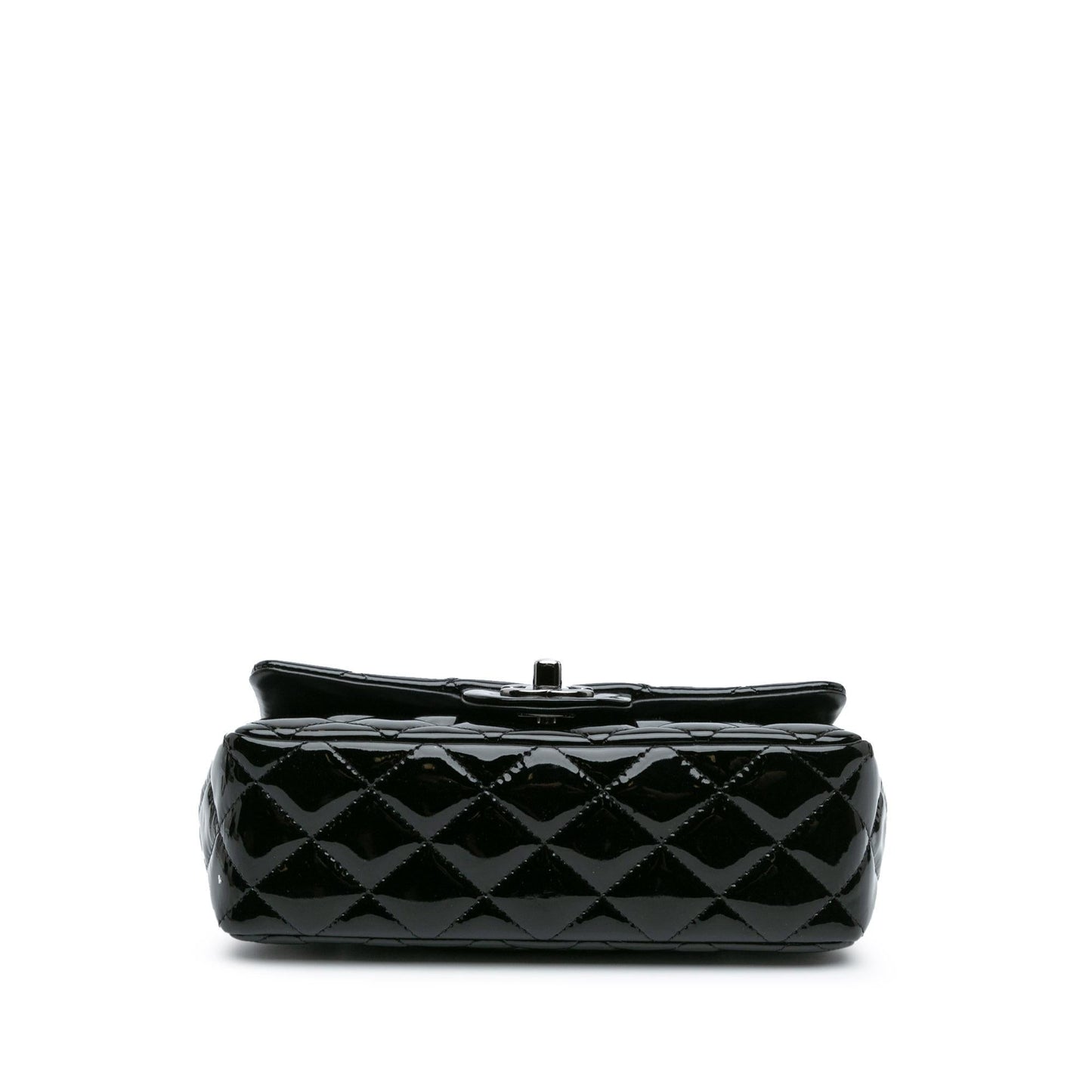 Chanel Rectangular Classic Patent Single Flap Mini Bag Flap 11