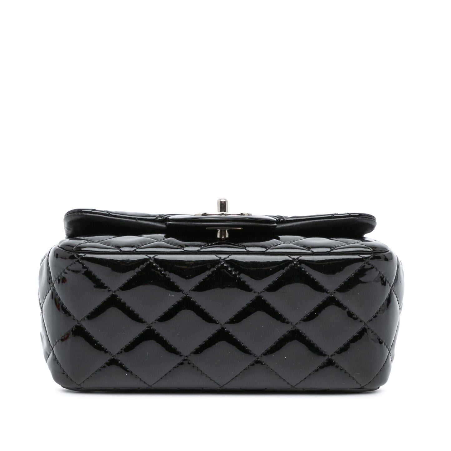 Chanel Square Classic Patent Single Flap Mini Bag