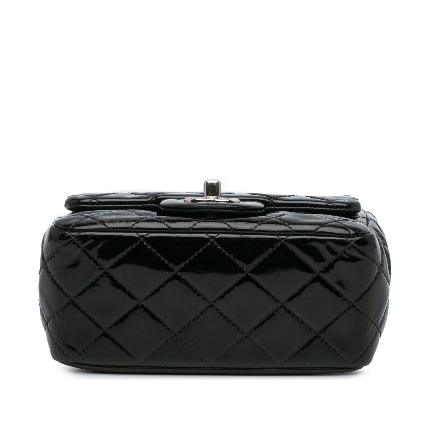 Chanel Square Classic Patent Single Flap Mini Bag Shg Onmio7