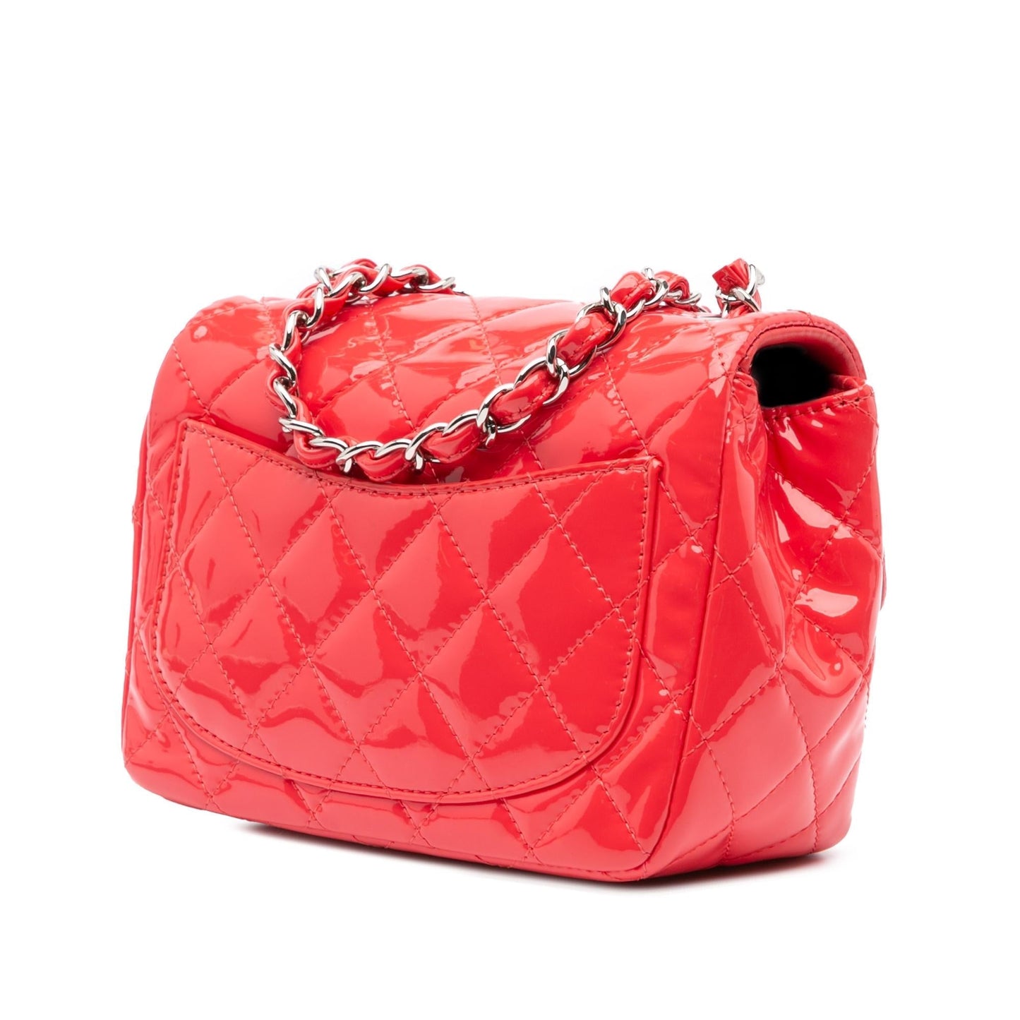 Chanel Square Classic Patent Single Flap Mini Bag Flap 3
