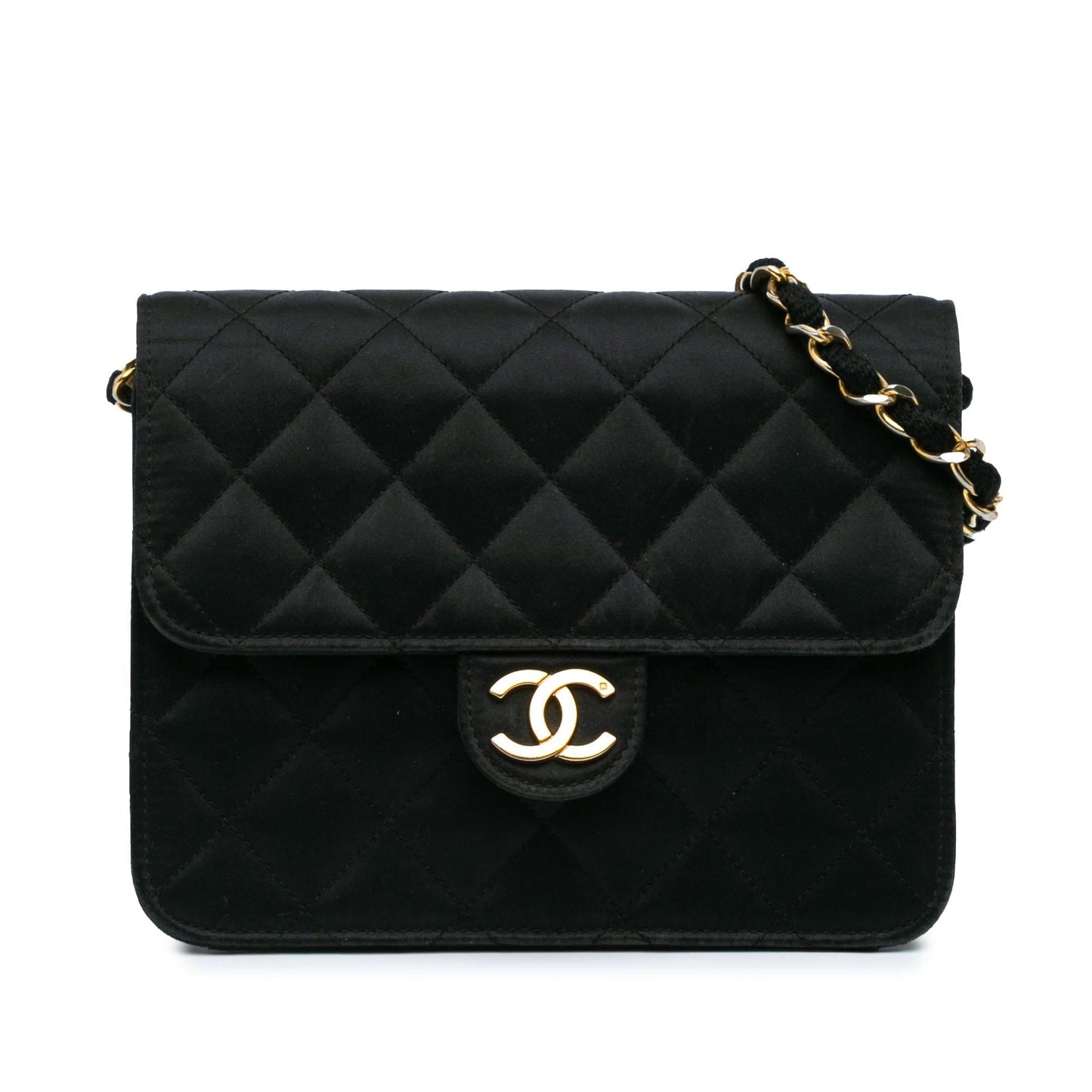 Chanel Square Classic Satin Single Flap Mini Bag