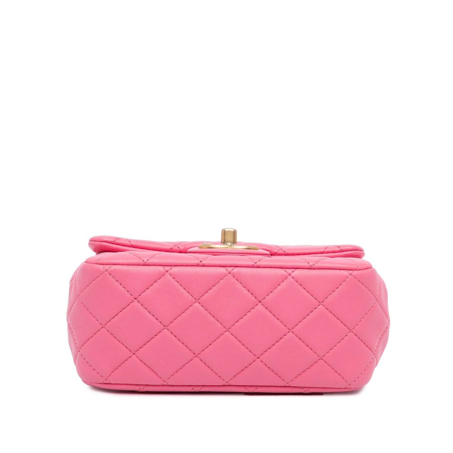 Chanel Square Lambskin Pearl Samba Flap Mini Bag