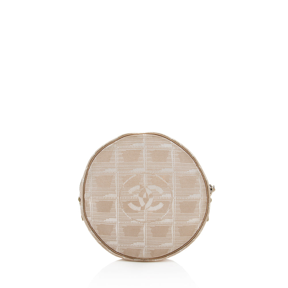 Chanel Travel Ligne Round Wristlet - FINAL SALE Denim Nylon Jewelry